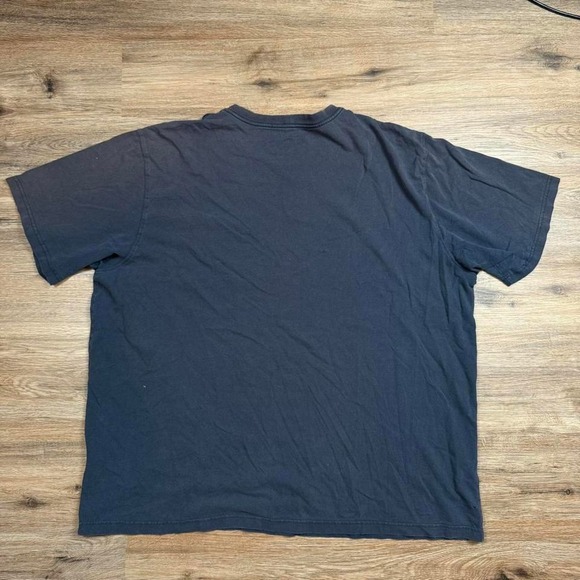 Vintage‎ 90s distressed faded navy blue sun faded carhartt workwear pocket tee - Picture 2 of 5